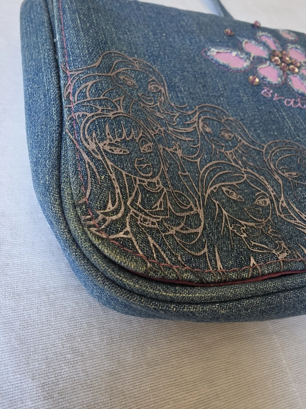 Vintage Y2K Bratz Denim Shoulder Bag 2003 MGA Entertainment Purse